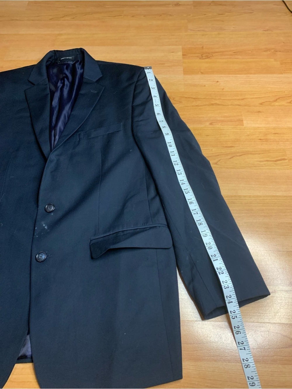 Sean John Navy Blue Two-Button Suit Blazer Jacket - Size 42R - Picture 8 of 10